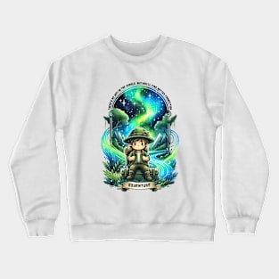 Cute Boy Nature's Explorer Kawaii Crewneck Sweatshirt